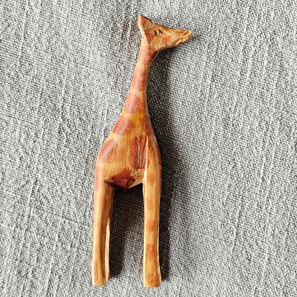 Hand carved Wooden Giraffe Figurine Toy Decor Statue Africa Lightweight‎ Small